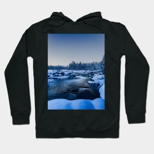 Winter Pabineau Falls River, New Brunswick Canada V2 Hoodie